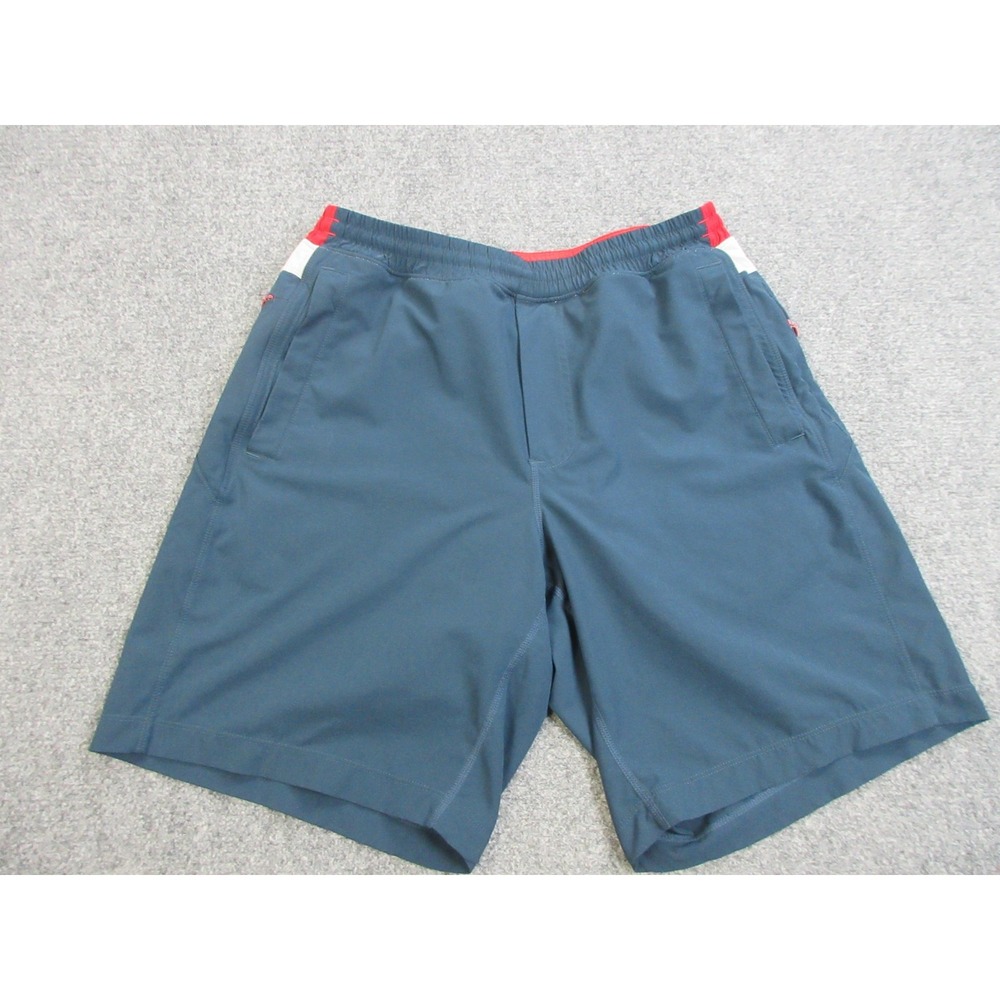 Birddogs Shorts‎ Mens Large Long Blue Built-In Liner Zip Pocket Drawstring Golf